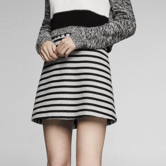 Express Stripe A-line skirt - Size 2/S - Picture 4 of 4